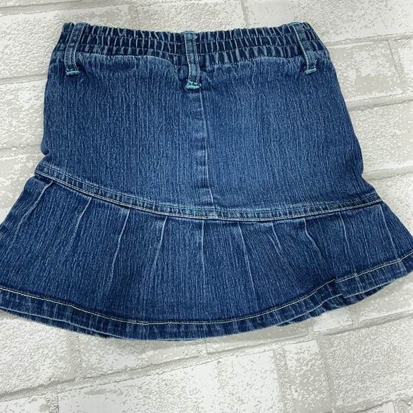 Vintage Chloe Blue Denim Skirt with Floral Accents - Picture 2 of 3